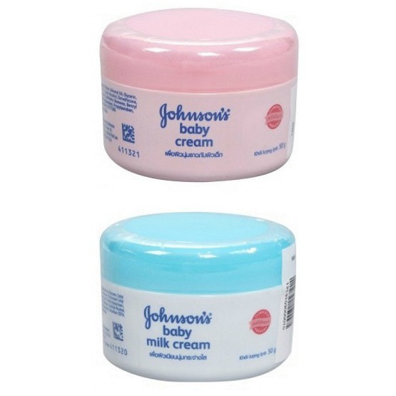 Kem Dưỡng Da Johnson’s Baby Milk Cream Nắp Xanh 50g chính hãng cty nhập khẩu 50g