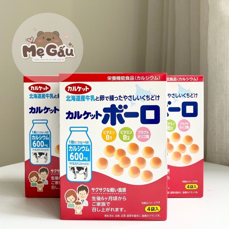 Bánh bi men sữa Calket Boro Nhật cho bé ăn dặm