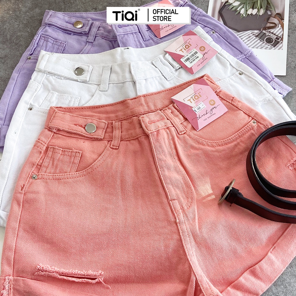 Quần short kaki nữ niều màu lưng cao S1-464 TiQi Jeans | BigBuy360 - bigbuy360.vn