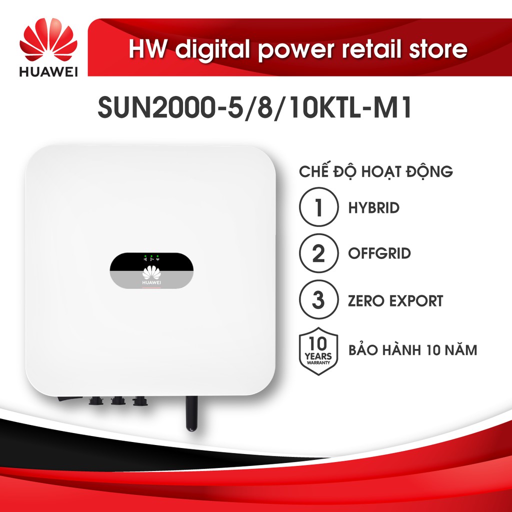 Máy Biến Tần Inverter Ba Pha Huawei SUN2000-10KTL-M1 - Sử Dụng Cho Các Hệ Thống Điện Mặt Trời