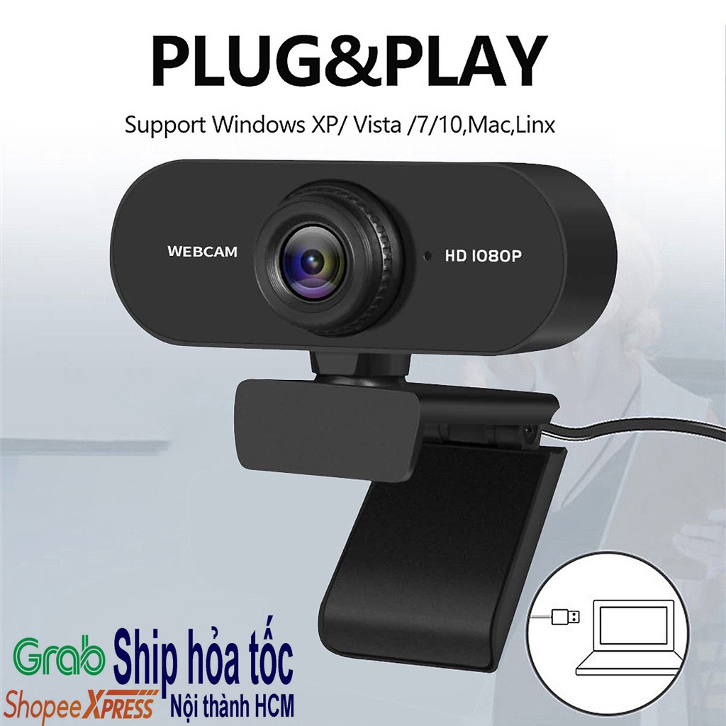 Webcam kẹp Có Micro Full HD 1080P - Hỗ Trợ học online | BigBuy360 - bigbuy360.vn