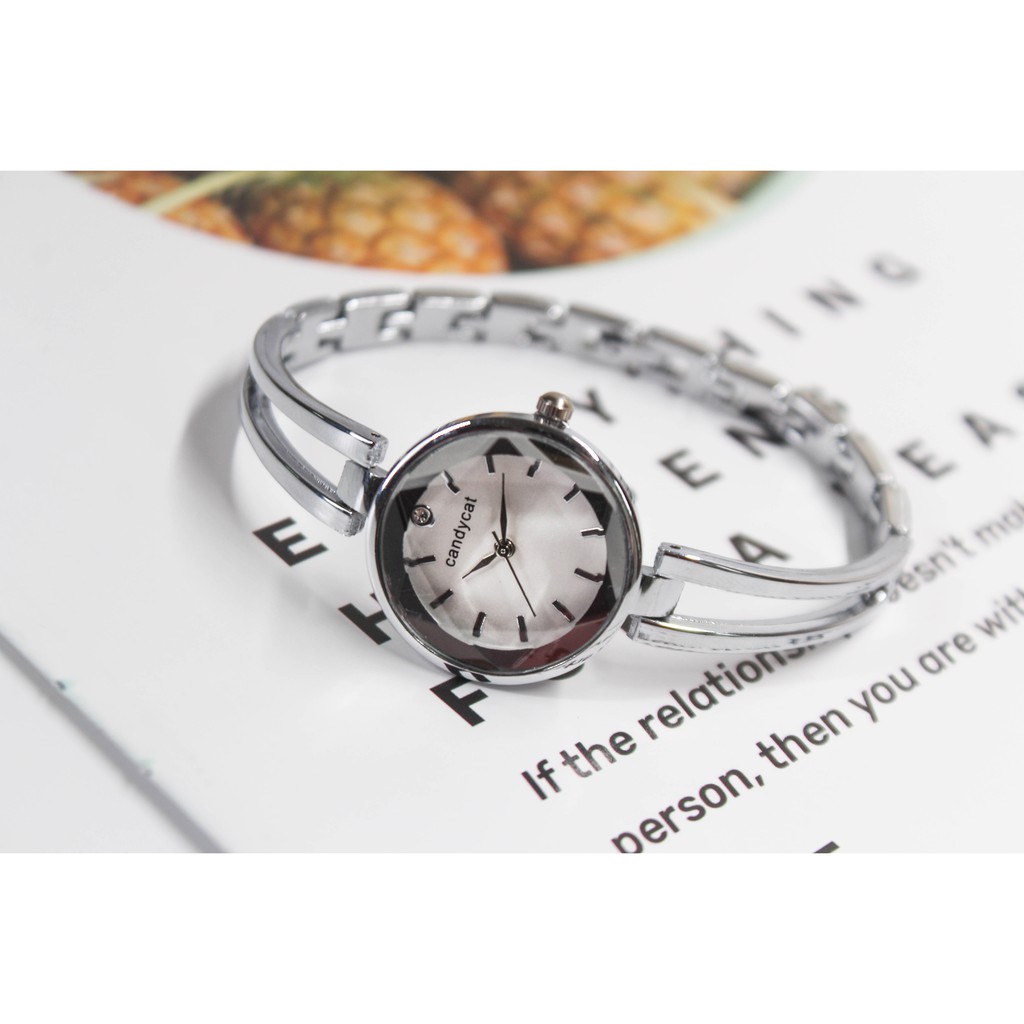 Đồng hồ nữ Candycat12 dây thép mặt tròn 3D | BigBuy360 - bigbuy360.vn