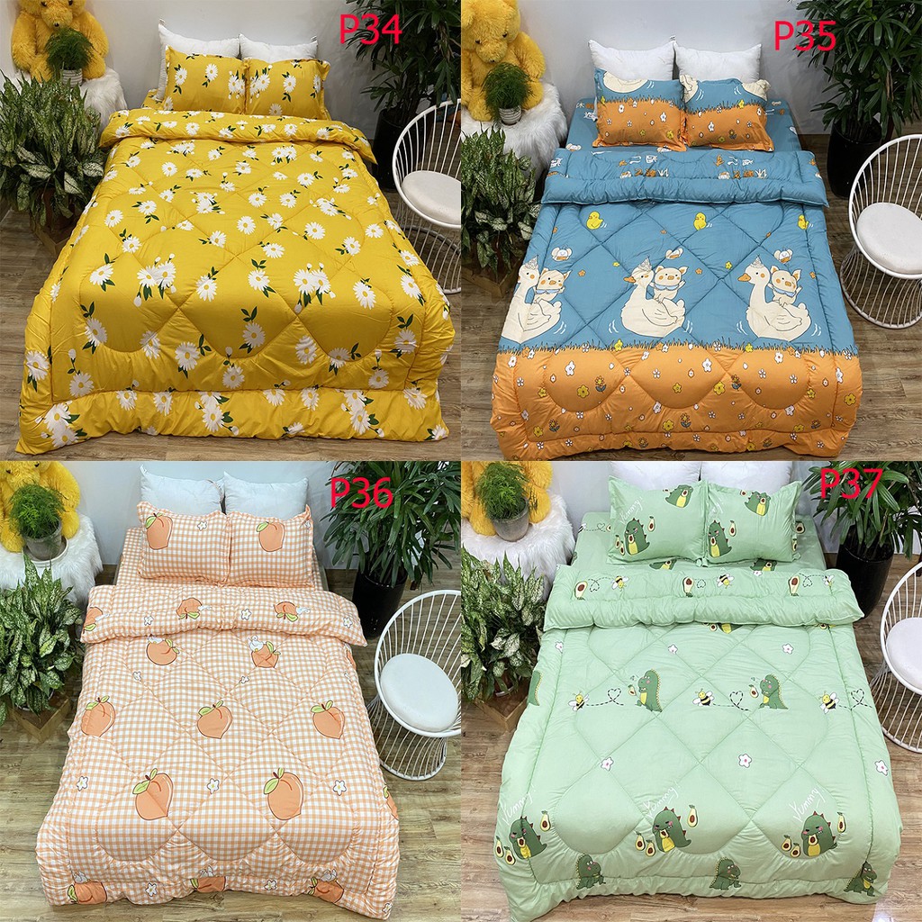 Trọn bộ 5 món ga gối chăn phao cotton poly nhiều mẫu 2019( được chọn mẫu nhé Khách) | BigBuy360 - bigbuy360.vn
