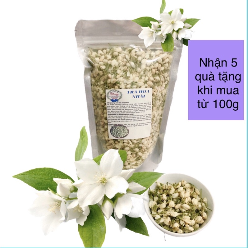 Trà hoa nhài nụ nguyên bông gói 100g