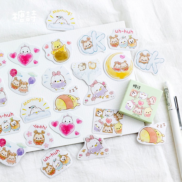 Bộ sticker/ Hình dán Kiểu Dáng Hình Gấu Pooh