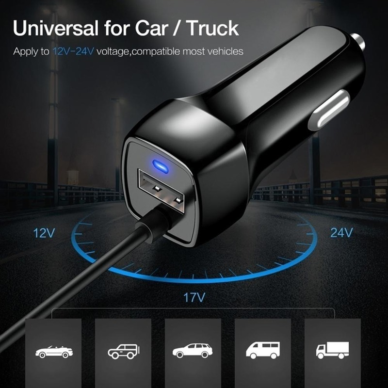 Bộ sạc điện thoại đa năng cho iPhone Samsung Micro cáp USB loại C dùng trên xe hơi tiện lợi