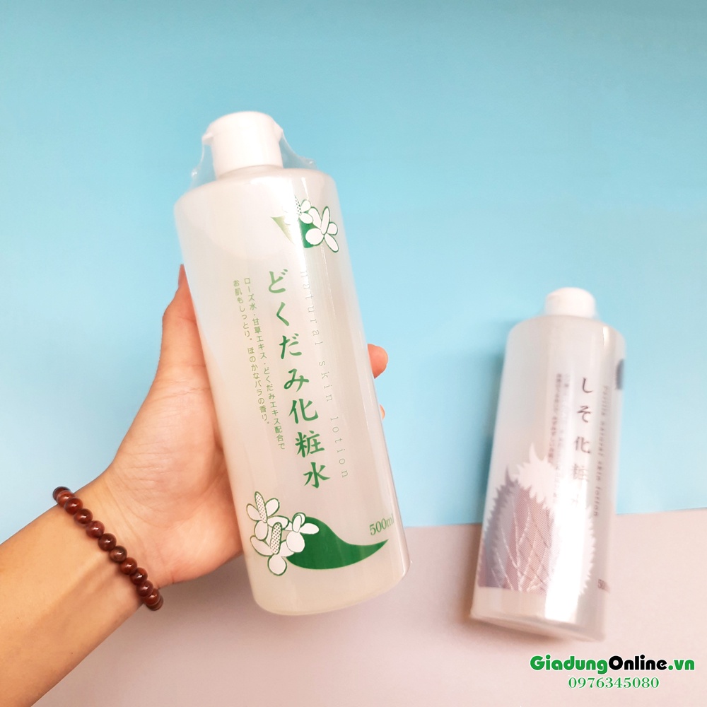 Nước Hoa Hồng Chiết Xuất Từ Lá Diếp Cá / Lá Tía Tô 500ml Hàng Nhật Nội Địa - Larva Store