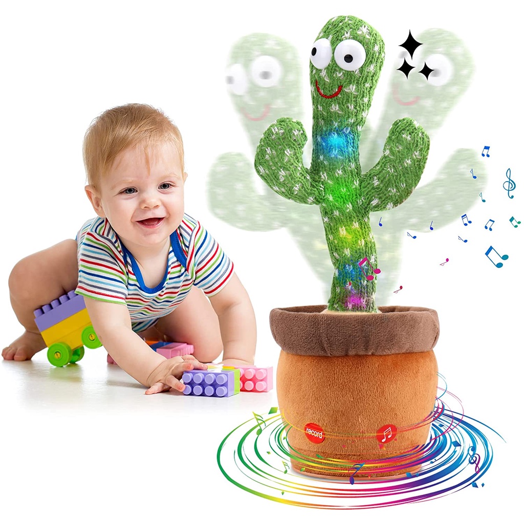 Đồ Chơi Cây Xương Rồng Nhồi Bông Có Đèn Và Âm Thanh Phát Nhạc Và Nhắc Nhở Đồ Chơi Hình Cây Xương Rồng Nhồi Bông Cho Trẻ Em