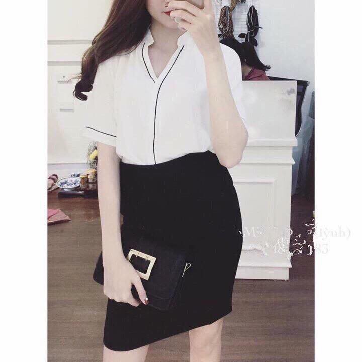 Sơ mi nữ viền cổ V[FREESHIP 99K] | BigBuy360 - bigbuy360.vn