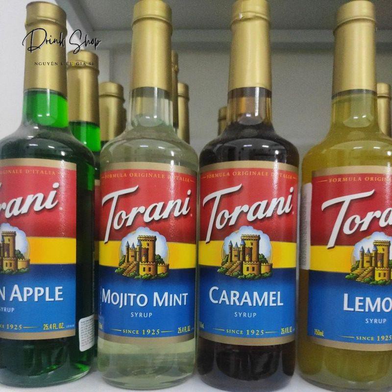 Siro (Syrup) Torani 750ml đủ vị (dâu, vải, đào, táo, chocolate, dừa, vanila, việt quất, bạc hà, cherry, kiwi, xoài.