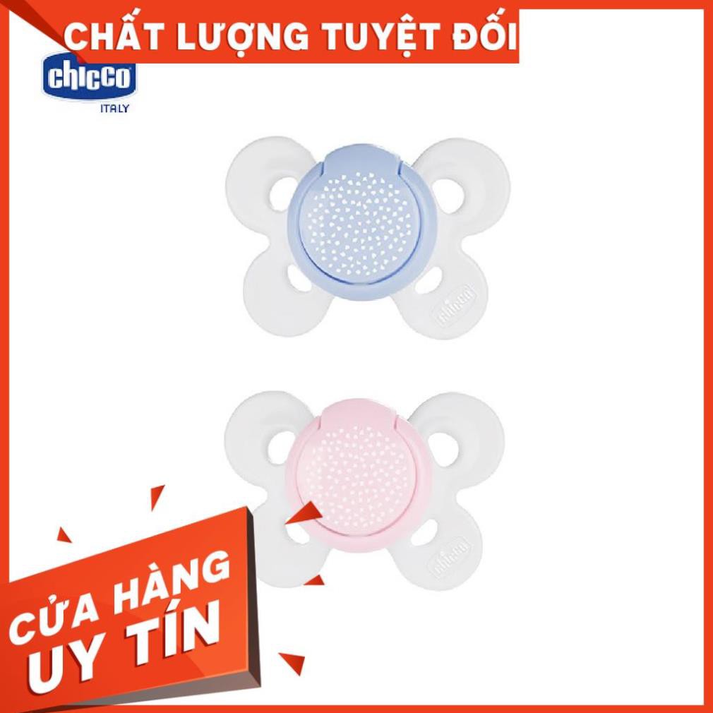 (Chính Hãng) TI GIẢ SILICON CHICCO PHYSIO COMFORT KÈM HỘP 0-6M