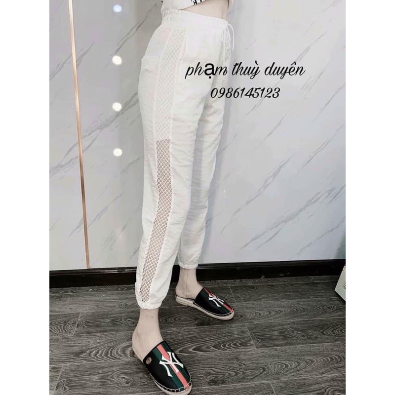 Quần đũi phối viền lưới