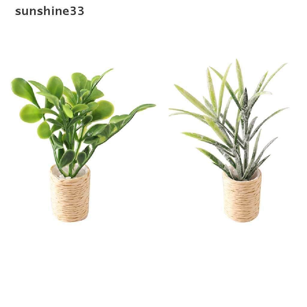 Chậu Cây Giả Trang Trí Nhà Búp Bê Tỉ Lệ 1: 12