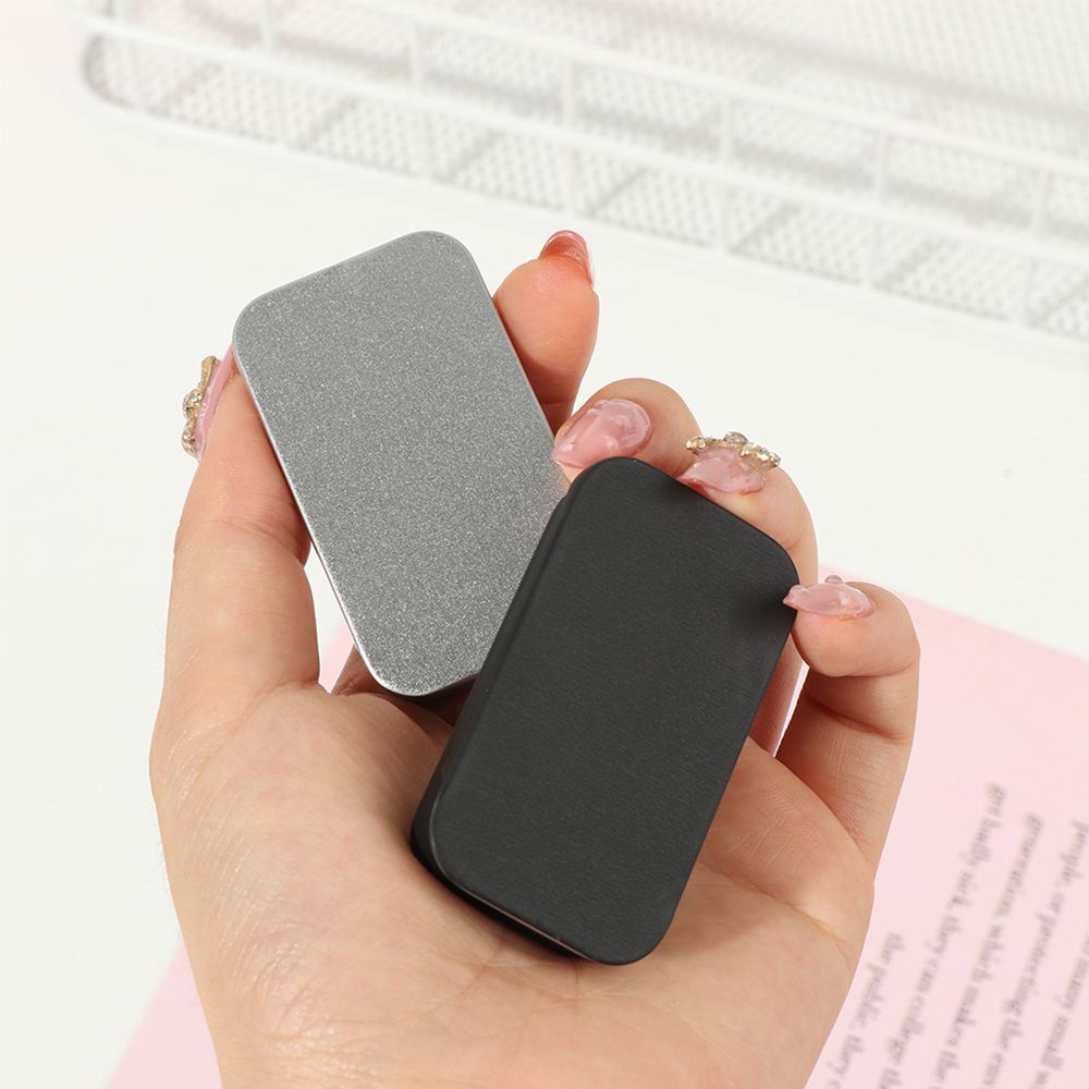 Hộp thiếc mini JARRED đựng xà phòng / nước hoa / lông mày hình chữ nhật màu trơn thiết kế nhỏ gọn tiện dụng