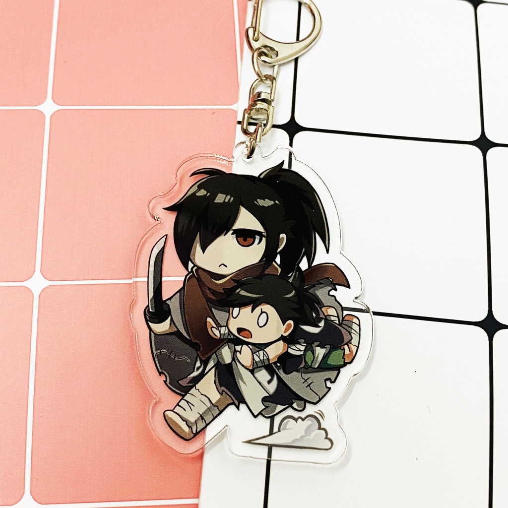 ( Mica trong acrylic ) Móc khóa Dororo couple quà tặng xinh xắn dễ thương in hình anime chibi