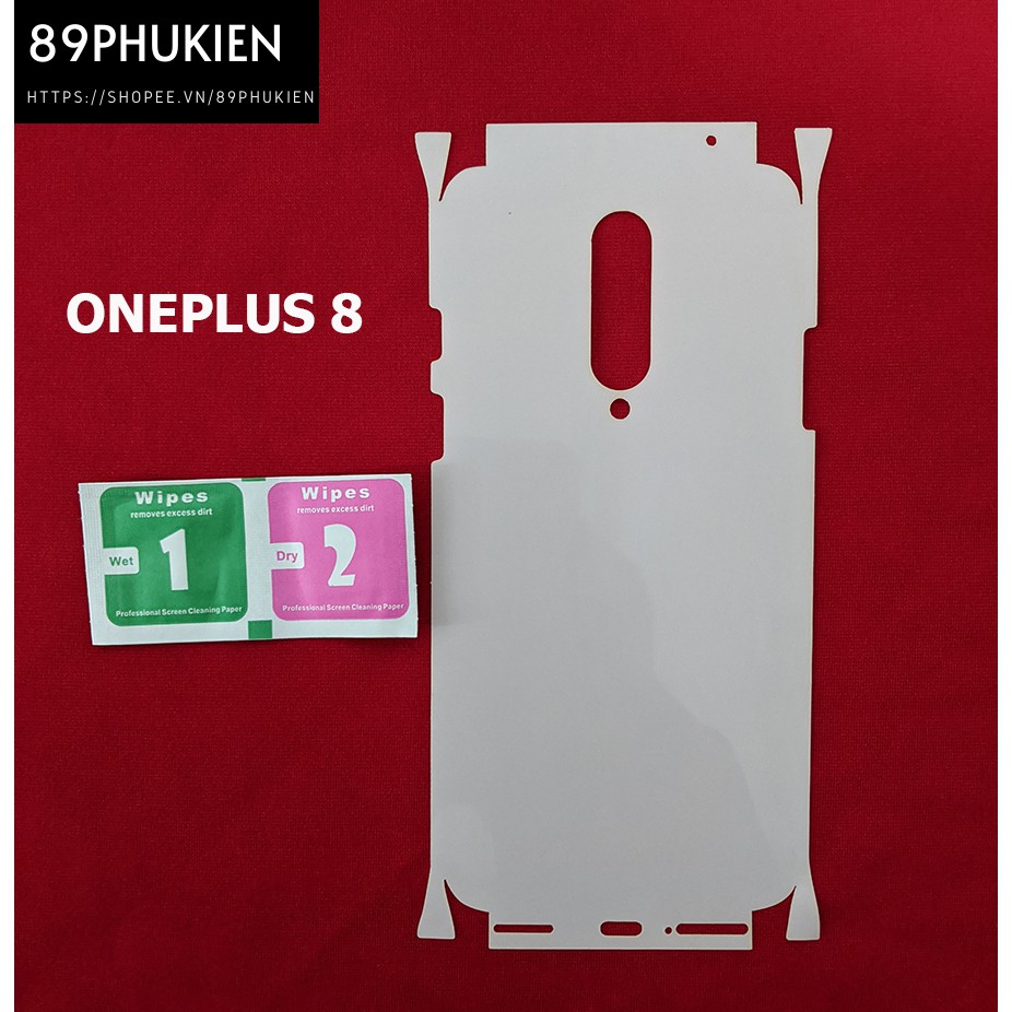 Miếng film dán PPF loại xịn phủ full 99% lưng viền OnePlus 8