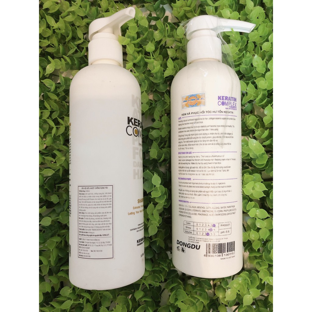 COMBO GỘI XẢ SIÊU MƯỢT CHỐNG RỤNG TÓC KERATIN COMPLEX KENDALI 500ML