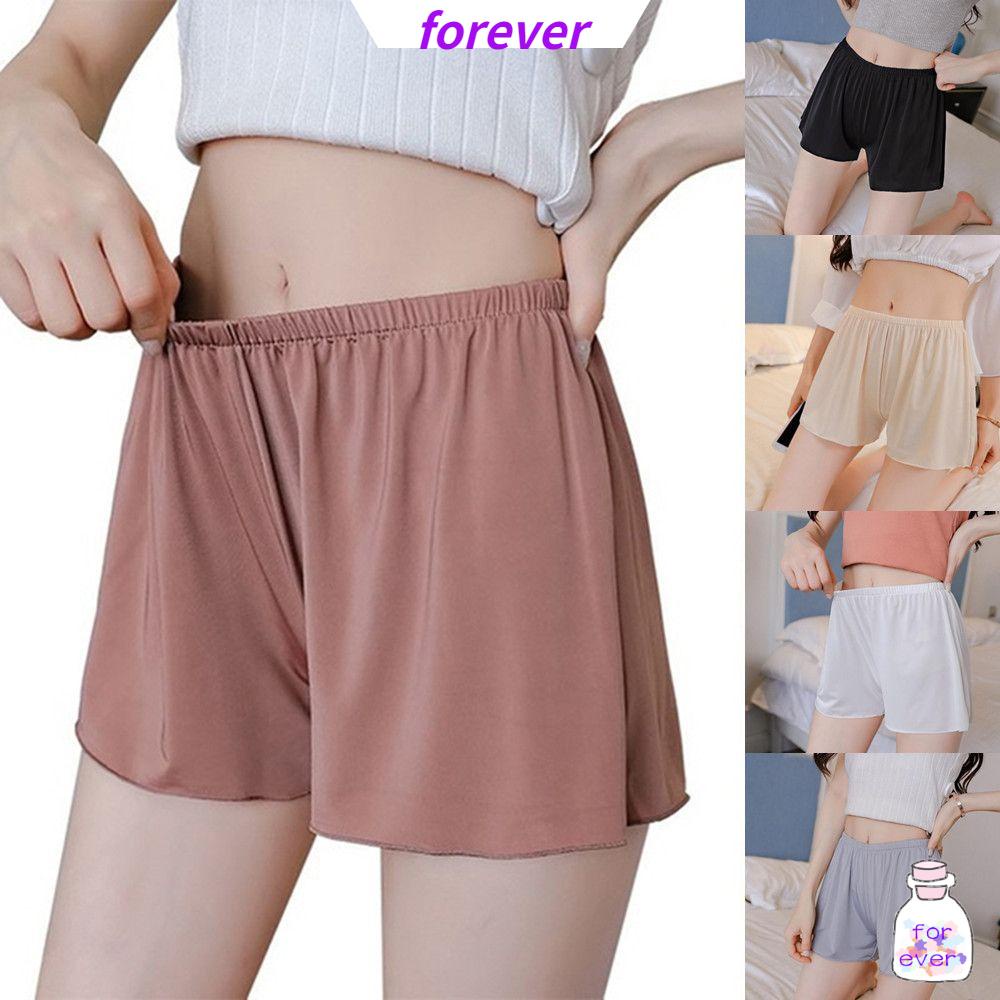 Quần Short Mặc Ngủ Dáng Rộng Chất Lụa Mềm Mại Thoáng Khí Thời Trang Mùa Hè Cho Nữ