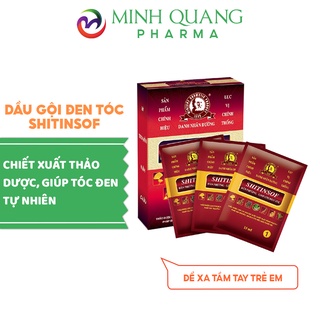 Dầu gội đen tóc SHITINSOF HÁN PHƯƠNG LINH CHI hộp 3 gói