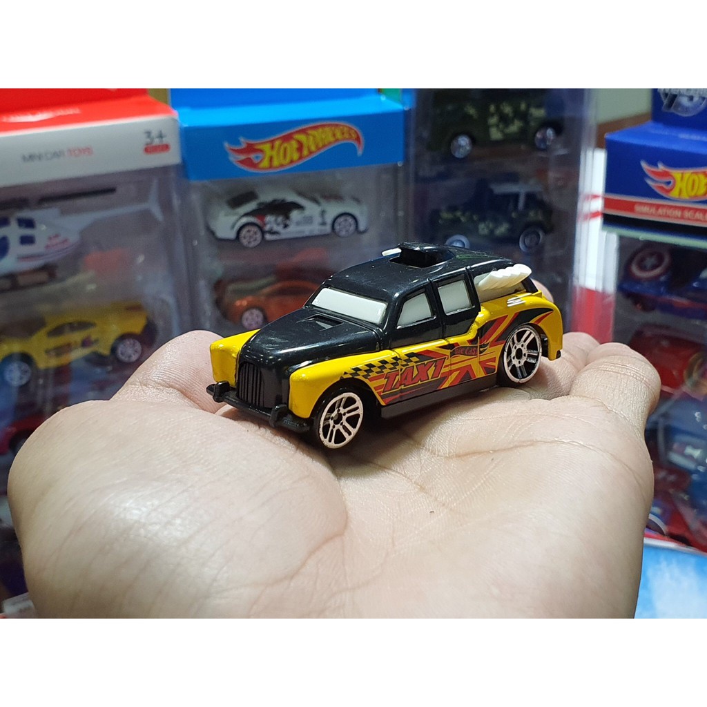 XE MÔ HÌNH ĐÒNG GIÁ 25K - MÃ : 1605-3 - Mẫu Xe Ô Tô Taxi Vàng Chạy Trớn Hộp 20c Nhiều Mẫu Tách Lẻ Size Mini _18