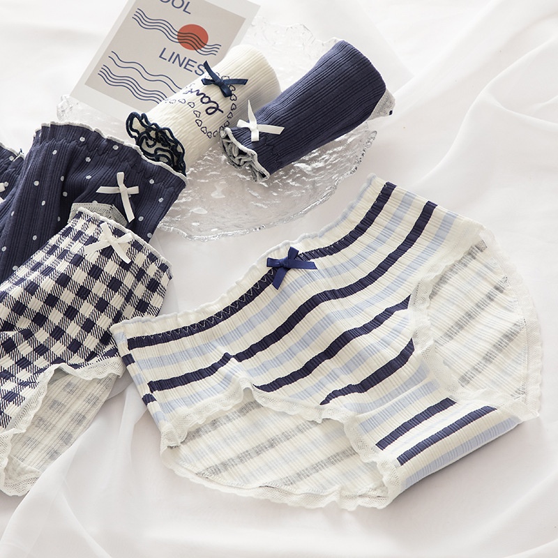 Quần lót nữ cotton cao cấp kháng khuẩn khử mùi đính nơ gợi cảm và xinh xắn JOCOSI L396