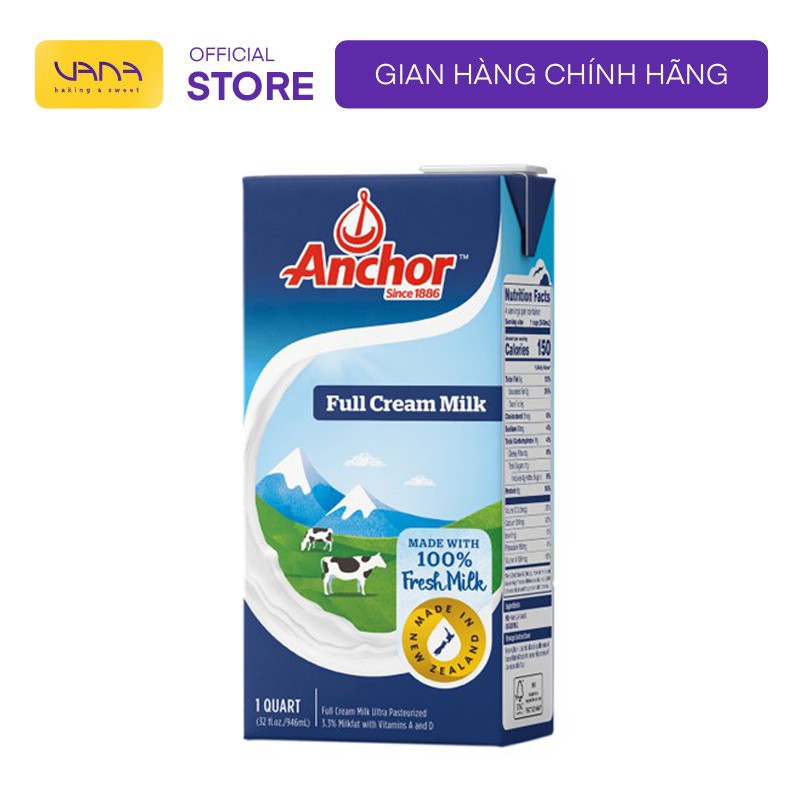 Sữa tươi nguyên kem Anchor 100% sữa bò tươi nguyên chất tốt cho sức khỏe