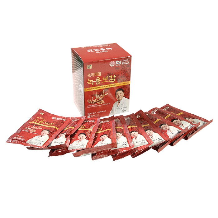 CHIẾT XUẤT NHUNG HƯU VÀ HỒNG SÂM HÀN QUỐC 6 NĂM TUOI CHONG KUN DANG (70ml x 30 gói)