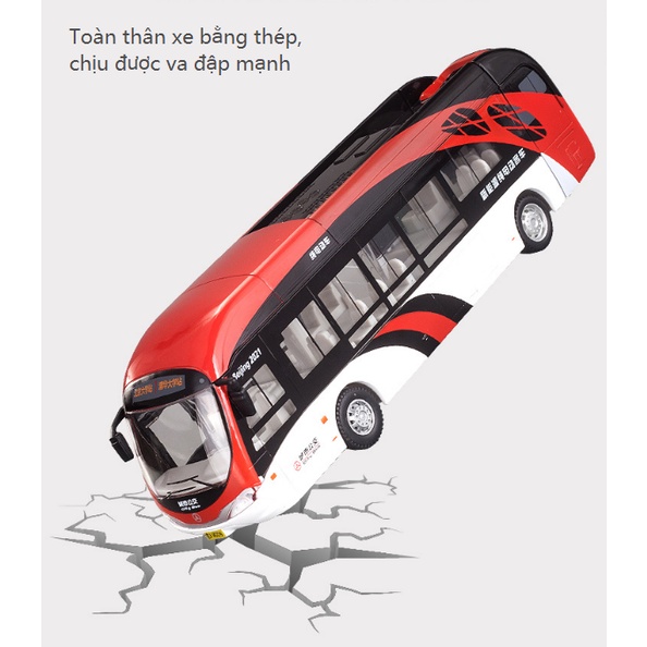 Xe ô tô bus đồ chơi bằng thép an toàn