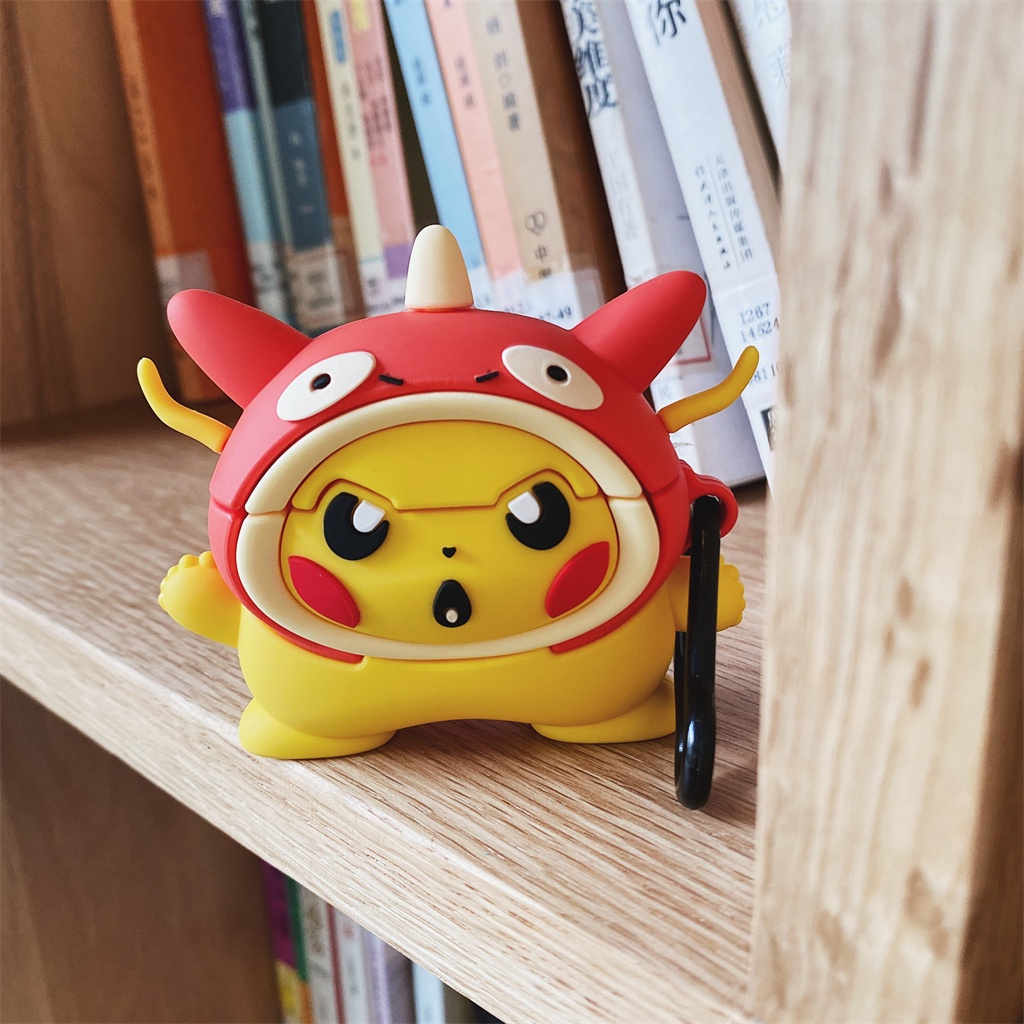 Vỏ Bảo Vệ Hộp Sạc Tai Nghe AirPods3 AirPods3  2021 2021 Họa Tiết Pikachu Pokemon Tyrannosaurus Tương Thích Với AirPods1 / 2