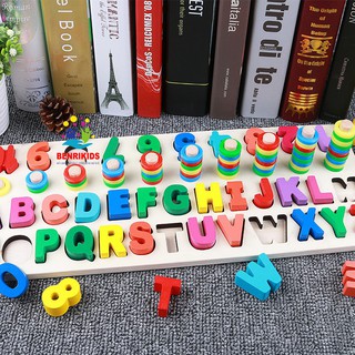 bảng ghép chữ cái 💖 FREESHIP Từ 250K 💖 Bảng Cột Tính Học Đếm Và Ghép Chữ Cái Tiếng Anh In Hoa Nổi Bằng Gỗ Cho Bé