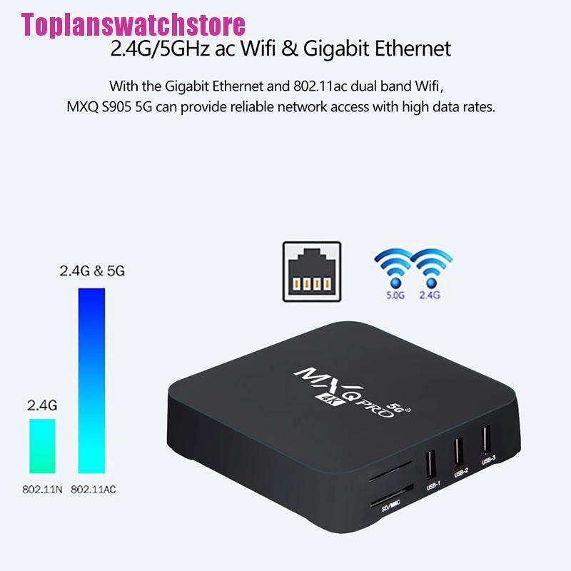 ANDROID Đầu Tv Box Thông Minh Mxq Pro 5g Wifi Smart Tv 1gb 8gb Và Phụ Kiện