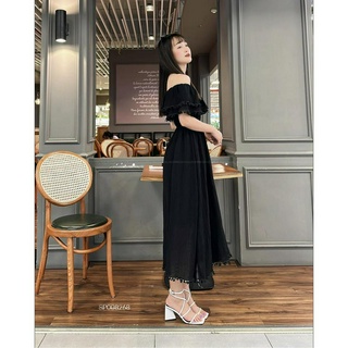 Váy trễ vai chun bụng