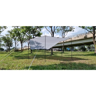 Hexa Tarp 4,4m × 4m + bộ trụ 2m (chống thấm mưa)