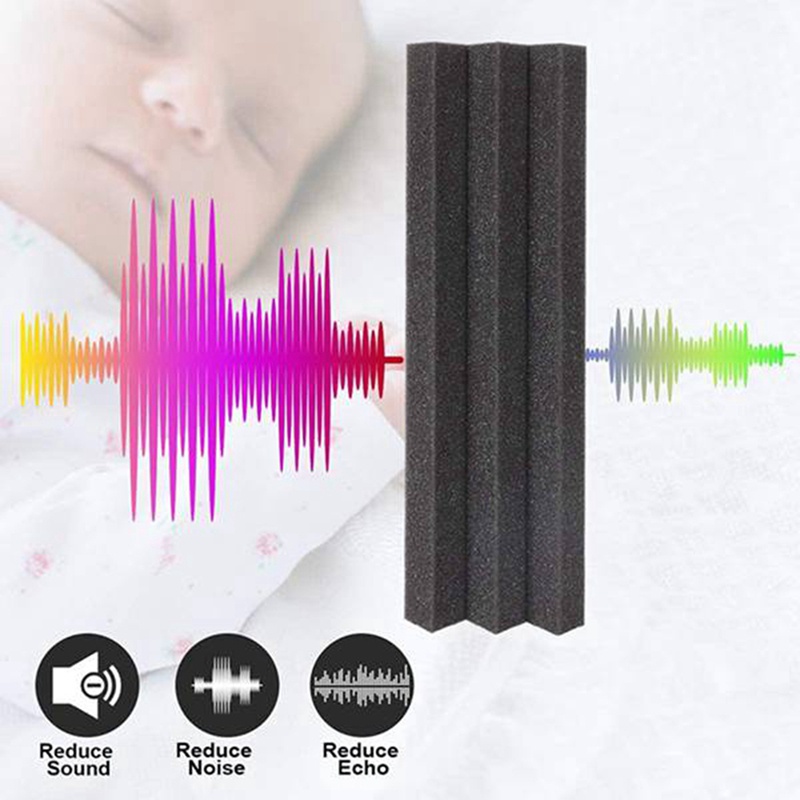 Set 12 Miếng Đệm Xốp Cách Âm Gắn Góc Tường Dùng Trong studio Hoặc Rạp Hát
