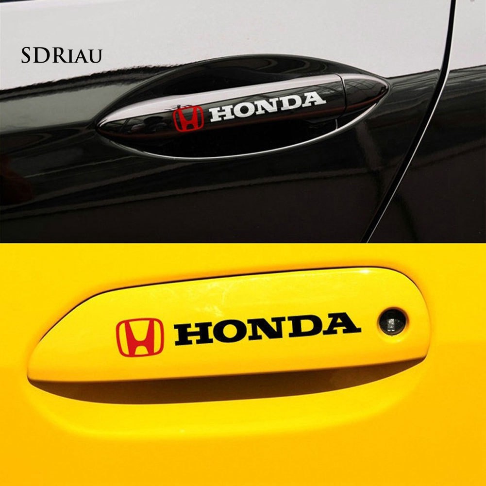 Set 4 nhãn dán xe hơi kiểu Logo Honda phản quang độc đáo
