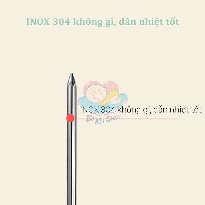 Nhiệt kế đo nước pha cho em bé chuẩn xác, an toàn cho em bé (tặng kèm pin)
