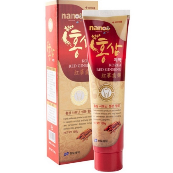 Kem đánh răng hồng sâm Nano Hàn Quốc 150 g