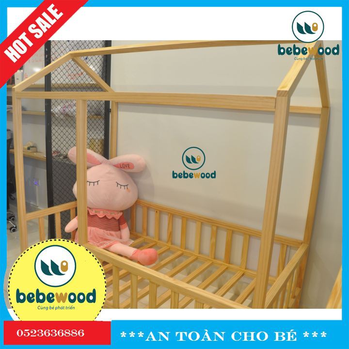 [HÀNG ĐẶT TRƯỚC] Giường Lều Trẻ Em Khung Gỗ Thông Đơn Giản Trang Trí Phòng Ngủ Cho Trẻ - bebewood