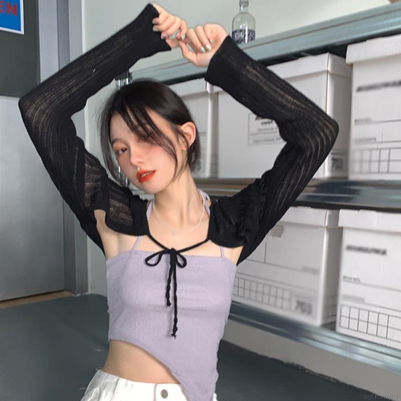 Áo Khoác Cardigan Mỏng Màu Sắc Trơn Chống Nắng Cho Nữ