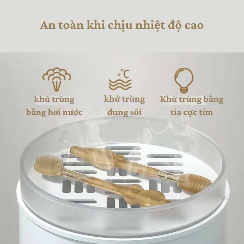 Sét bàn chải silicon và rơ lưỡi cho bé_Dụng cụ vệ sinh lưỡi và răng cho bé từ 0_3 tuổi