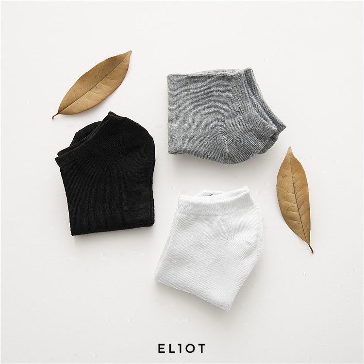 Tất, vớ Cotton ngắn cổ nam nữ Unisex trơn Basic
