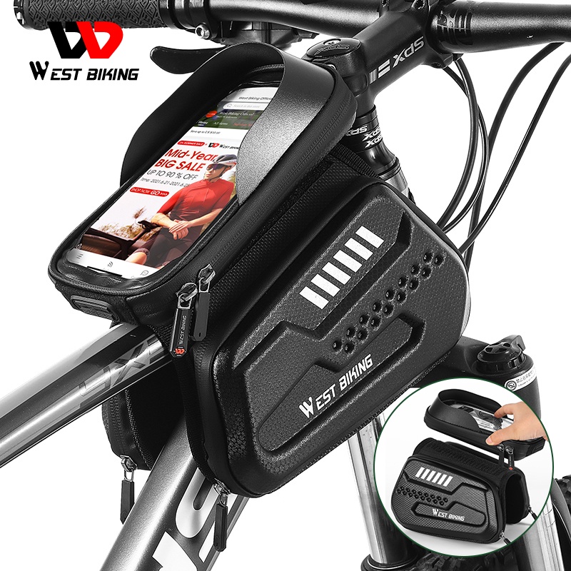 Túi đựng điện thoại WEST BIKING 3 trong 1 chống thấm nước có thể chạm màn hình cảm ứng tiện lợi cho xe đạp leo núi