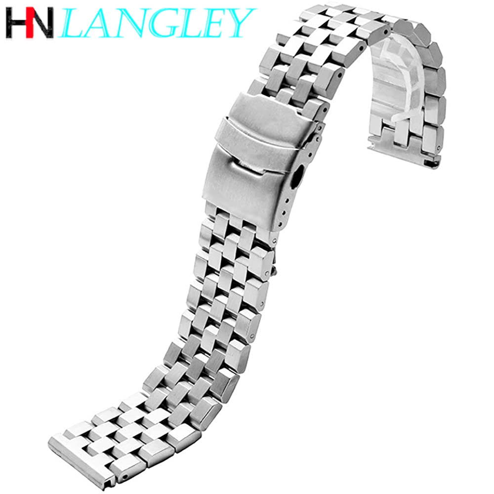 Dây đeo đồng hồ bằng thép không gỉ cao cấp kích thước 26mm 24mm 22mm 20mm 18mm