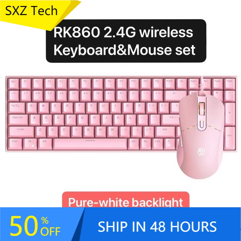 Bộ Bàn Phím Không Dây + Chuột RK100G / RK860 Chuyên Dụng Cho Máy Tính