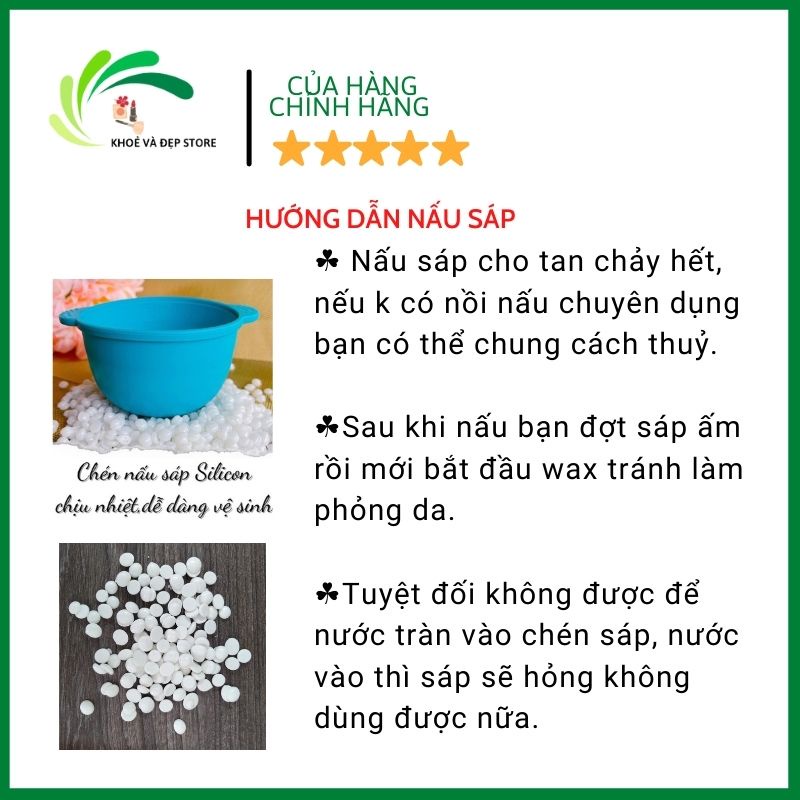 Combo sáp Wax lông tay chân nách, vùng bikini , sáp wax nóng siêu bám mọi loại lông, triệt lông cao cấp nhập khẩu