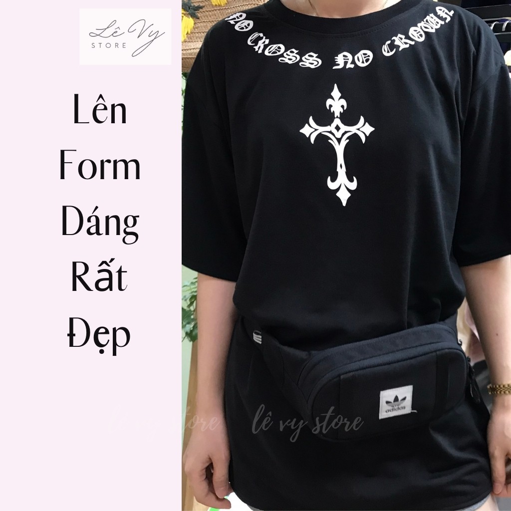 Áo Thun Tay Lỡ MIKENKO No Cross No Crown áo thun cotton nam nữ unisex | BigBuy360 - bigbuy360.vn