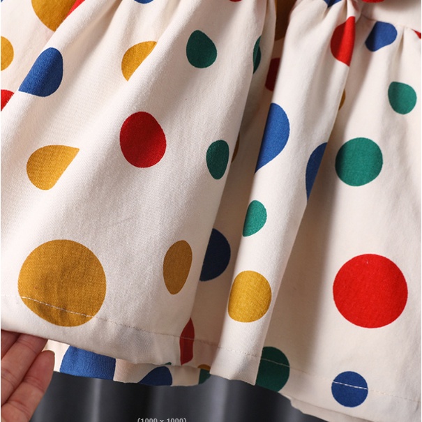 Đầm Công Chúa Tay Dài Đáng Yêu Thời Trang Xuân Thu Cho Bé Gái