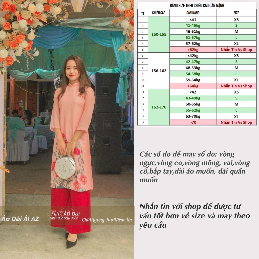 BigSize Áo Dài Cách Tân Nữ Dáng Suông Voan Hình AD02