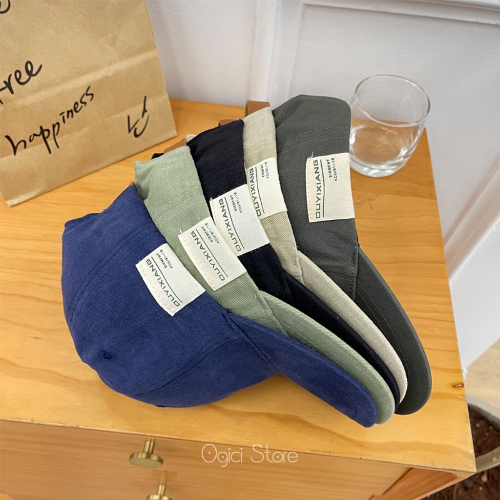 Mũ lưỡi trai nam nữ thời trang, Nón lưỡi trai vải kaki họa tiết đơn giản phong cách hàn quốc, Cá tính, Unisex