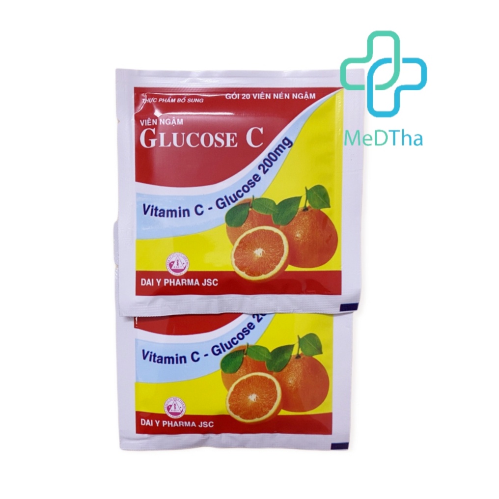Glucose C - Viên Ngậm Vitamin C, Tăng Sức Đề Kháng Cho Bé (Hộp 30 gói) [Chính Hãng]
